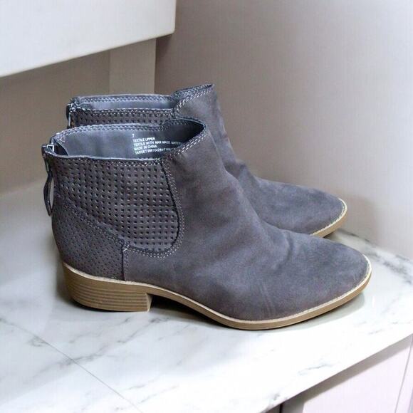 Dolce Vita Women's Sz 7 Shoes Brown Suede Zip Up Fashion Comfort Ankle Boots - Picture 1 of 8